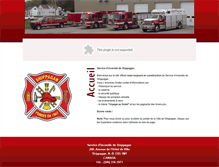 Tablet Screenshot of pompiers.shippagan.com